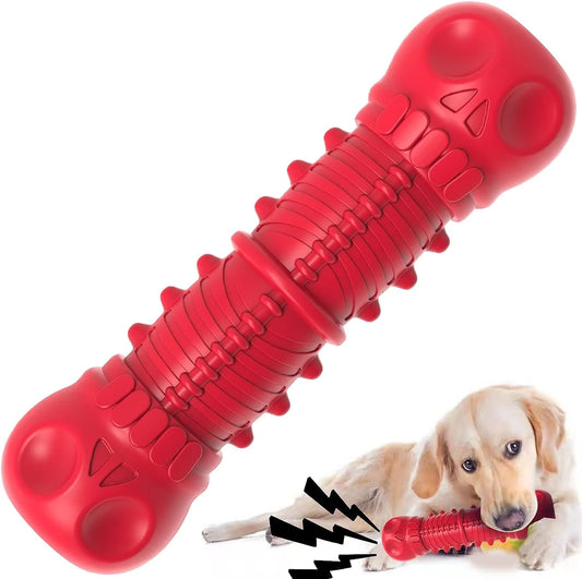 Extra Large Dog Squeaky Toys for Aggressive Chewers,Indestructible Dog Chew Toys for Large Medium Breed Dog, Durable Dog Toys, Tough Dogs Toys with Natural Rubber